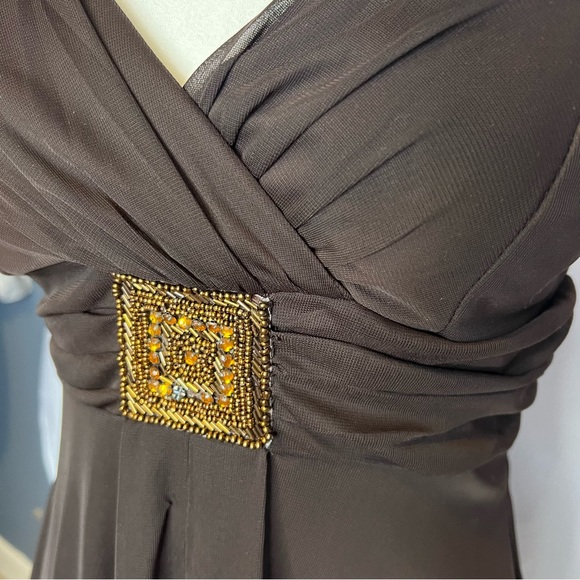 En Focus, dress, size 8, bead accents, layered, tapered, - Picture 6 of 6